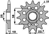 PBR gear wheel 2201 17 18NC (07-10)